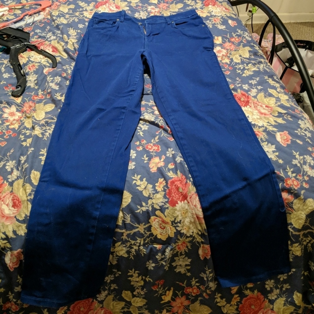 Blue denim jeans